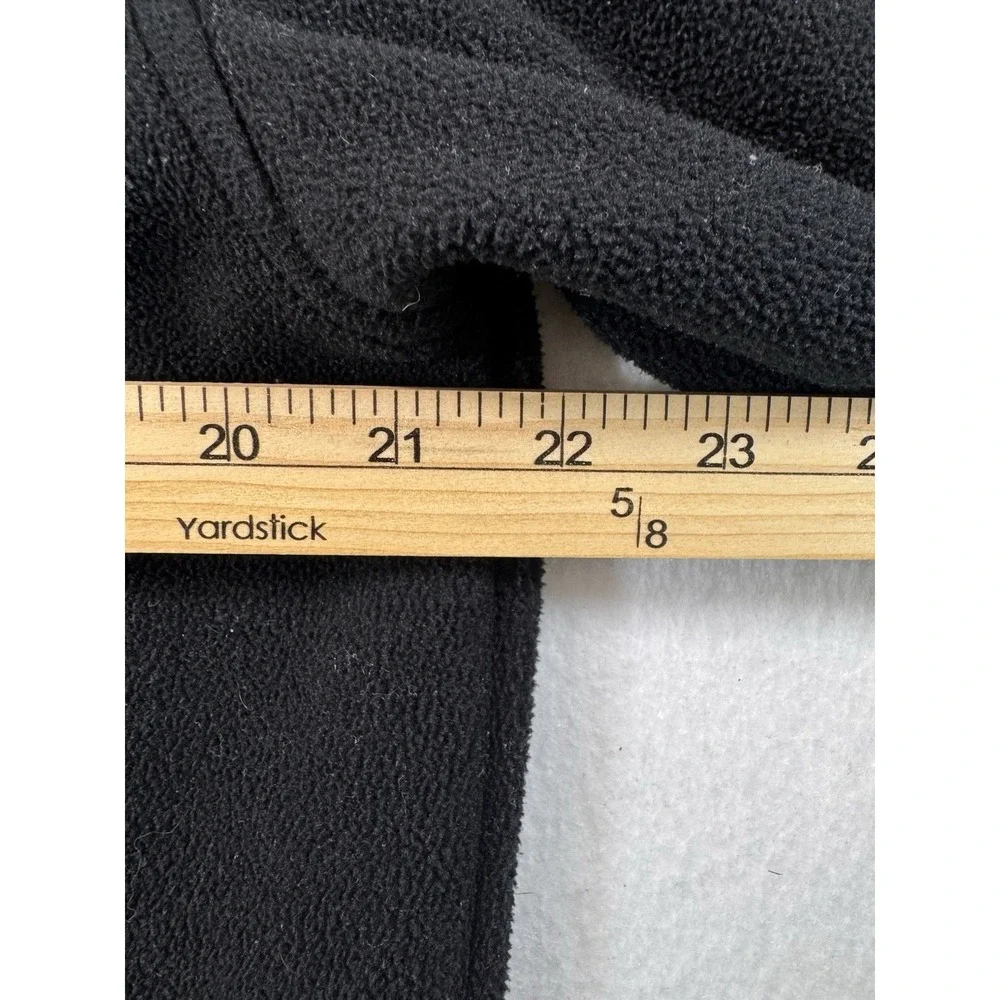Banana Republic Mens Full Zip Fleece Jacket Medium Black Mock Neck Outdoors